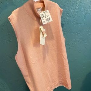 Escada Cashmere sleeveless blouse shirt, top, rose color, new with tags